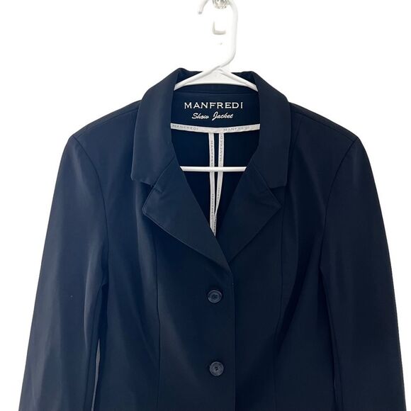 Manfredi Black Equestrian Show Riding Jacket Size 42L (Women’s Large) - Picture 3 of 13